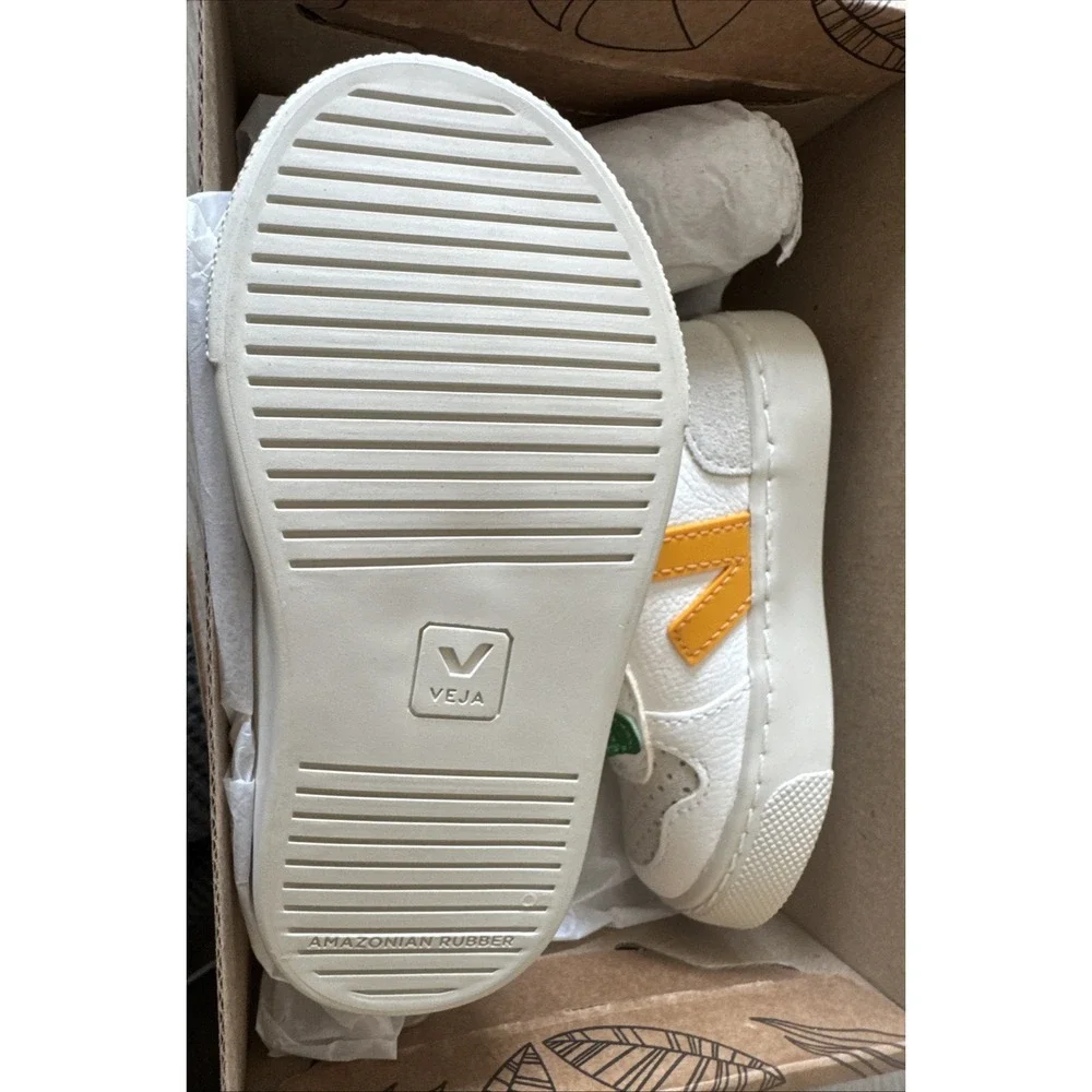 VEJA Unisex Kids V10 Leather Sneakers Toddler Size US 6 EUR 22‎ NEW box